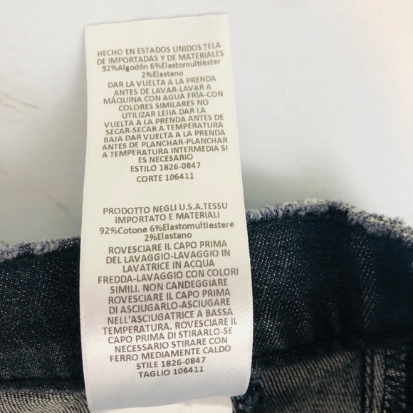 Current/Elliott Distressed Zipper Pockets Skinny Jean 26 - Picture 12 of 14